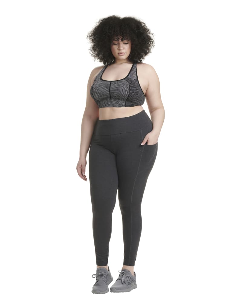 Front of plus size Giselle Essential Athleisure Legging by Spalding | Dia&Co | dia_product_style_image_id:197769